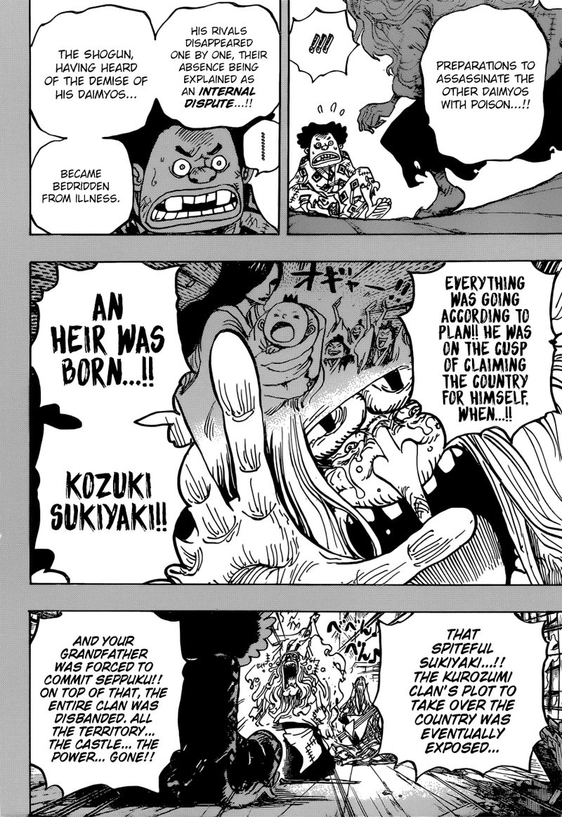 One Piece Manga Chapter 965 page 10 - The Kurozumi Family's Plot