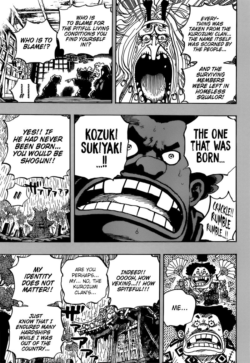 One Piece Manga Chapter 965 page 11 - The Kurozumi Family's Plot