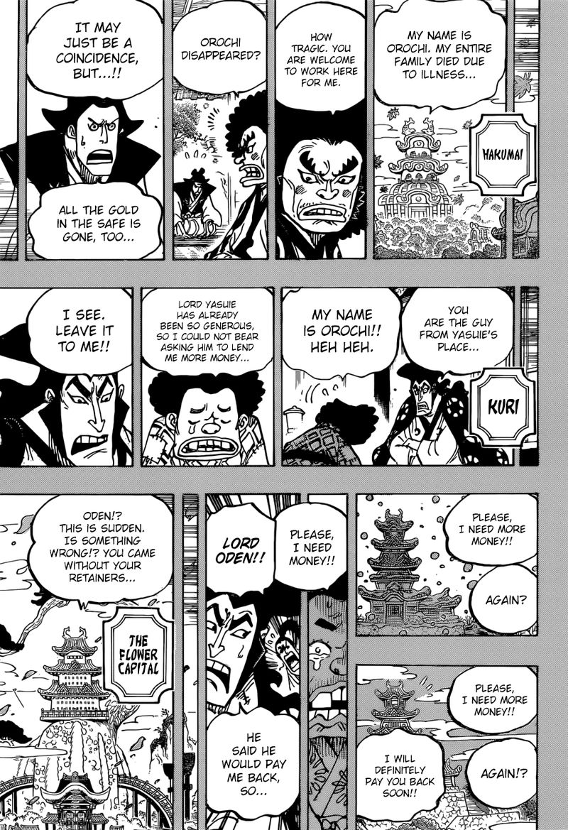 One Piece Manga Chapter 965 page 13 - The Kurozumi Family's Plot