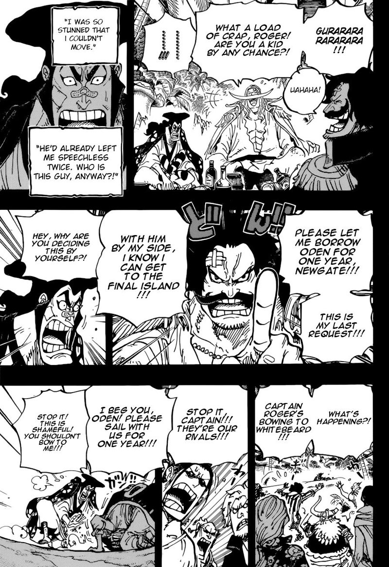 One Piece Manga Chapter 966 page 10 - Roger and Whitebeard