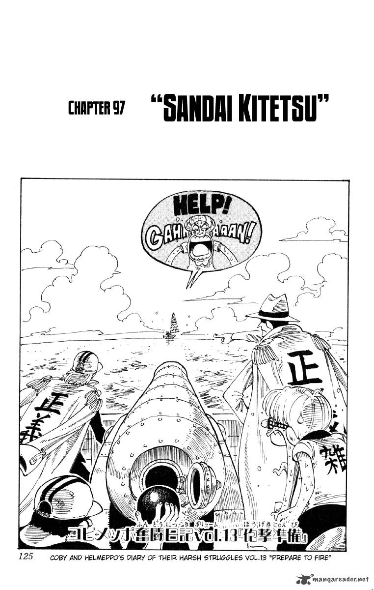 One Piece Manga Chapter 97 page 1 - Sandai Kitetsu