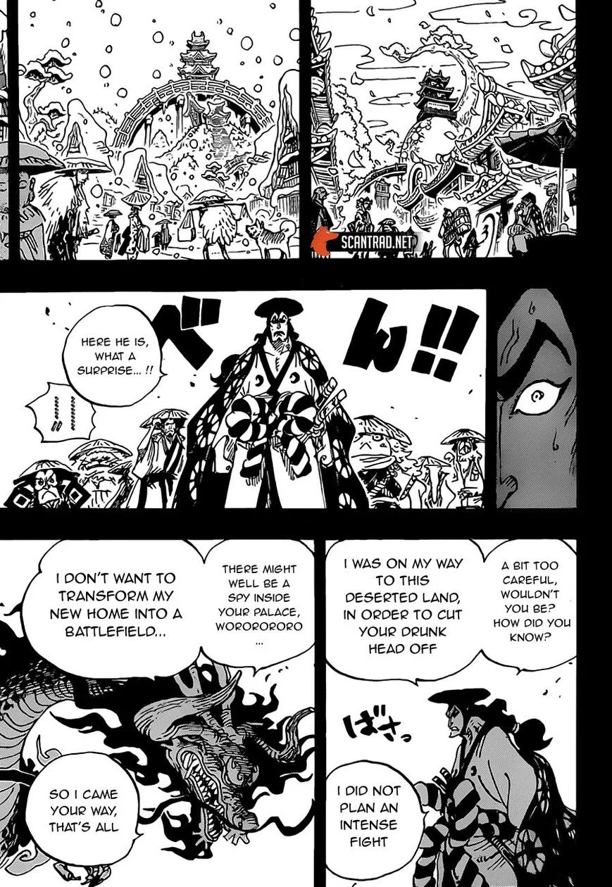 One Piece Manga Chapter 970 page 3 - Oden vs. Kaidou
