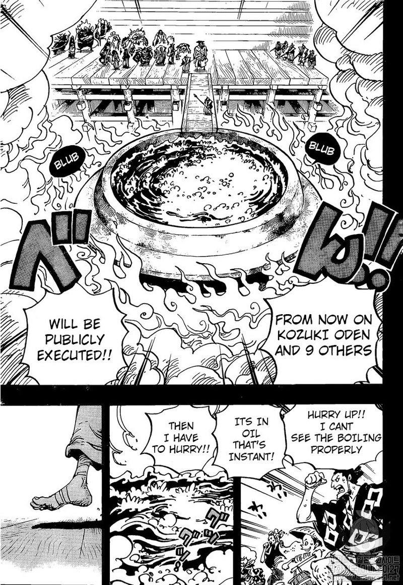 One Piece Manga Chapter 971 page 3 - Sentenced to Boil