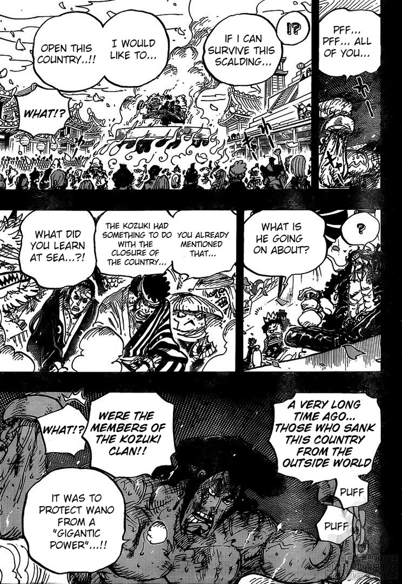 One Piece Manga Chapter 972 page 6 - Oden Wouldn't Be Oden If It Wasn't Boiled