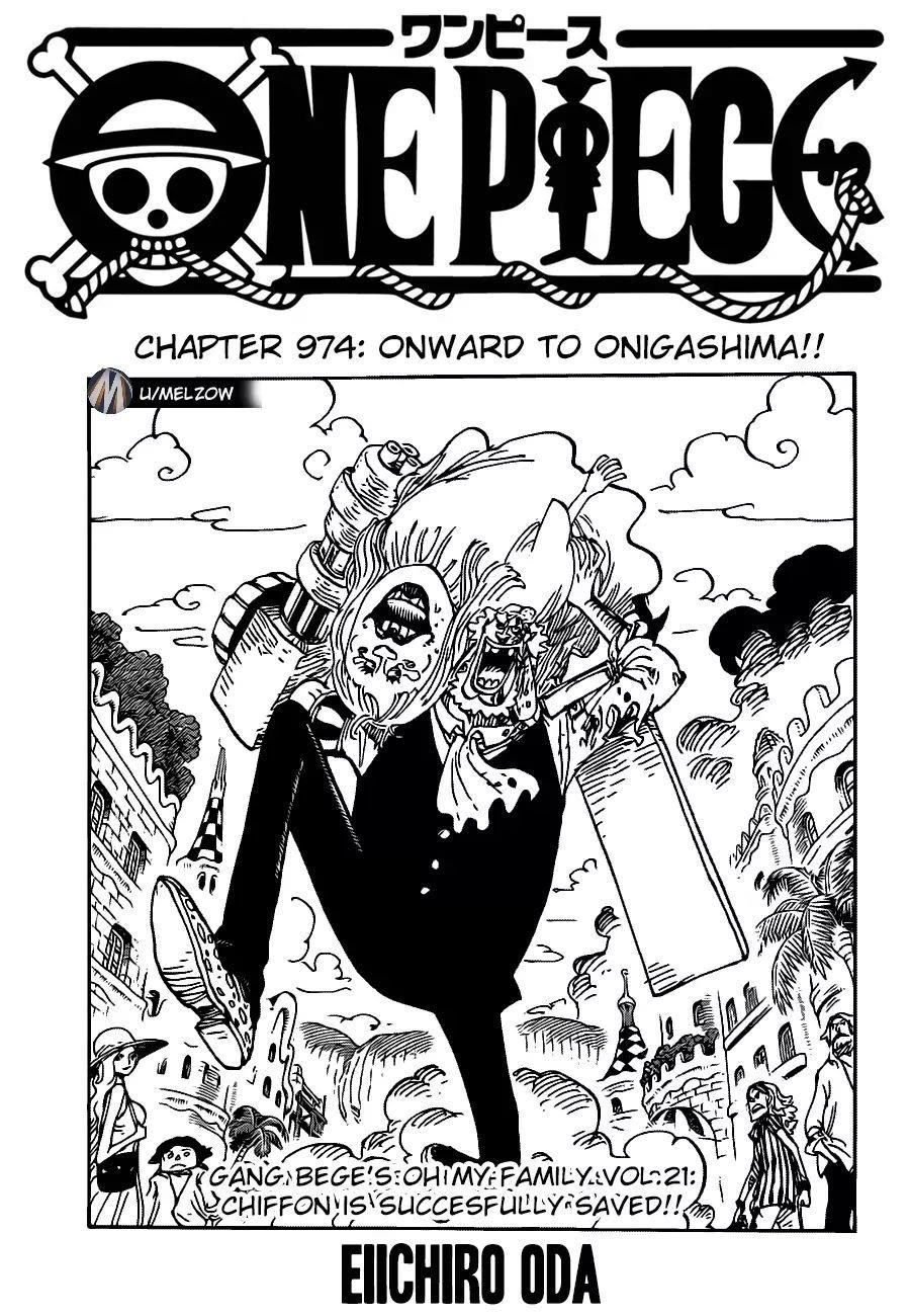One Piece Manga Chapter 974 page 1 - Onward to Onigashima!!