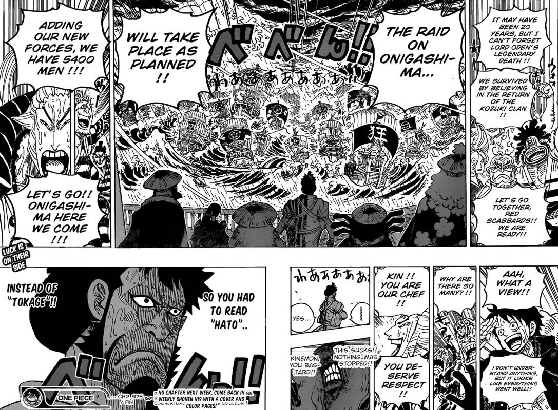 One Piece Manga Chapter 975 page 16 - Kin'emon's Clever Trick
