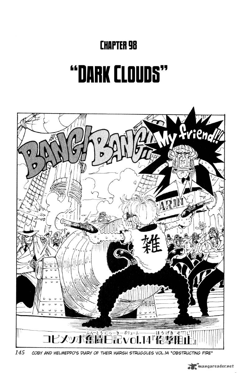 One Piece Manga Chapter 98 page 1 - Dark Clouds