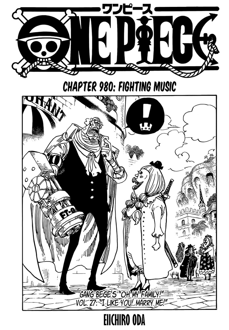 One Piece Manga Chapter 980 page 1 - Fighting Music
