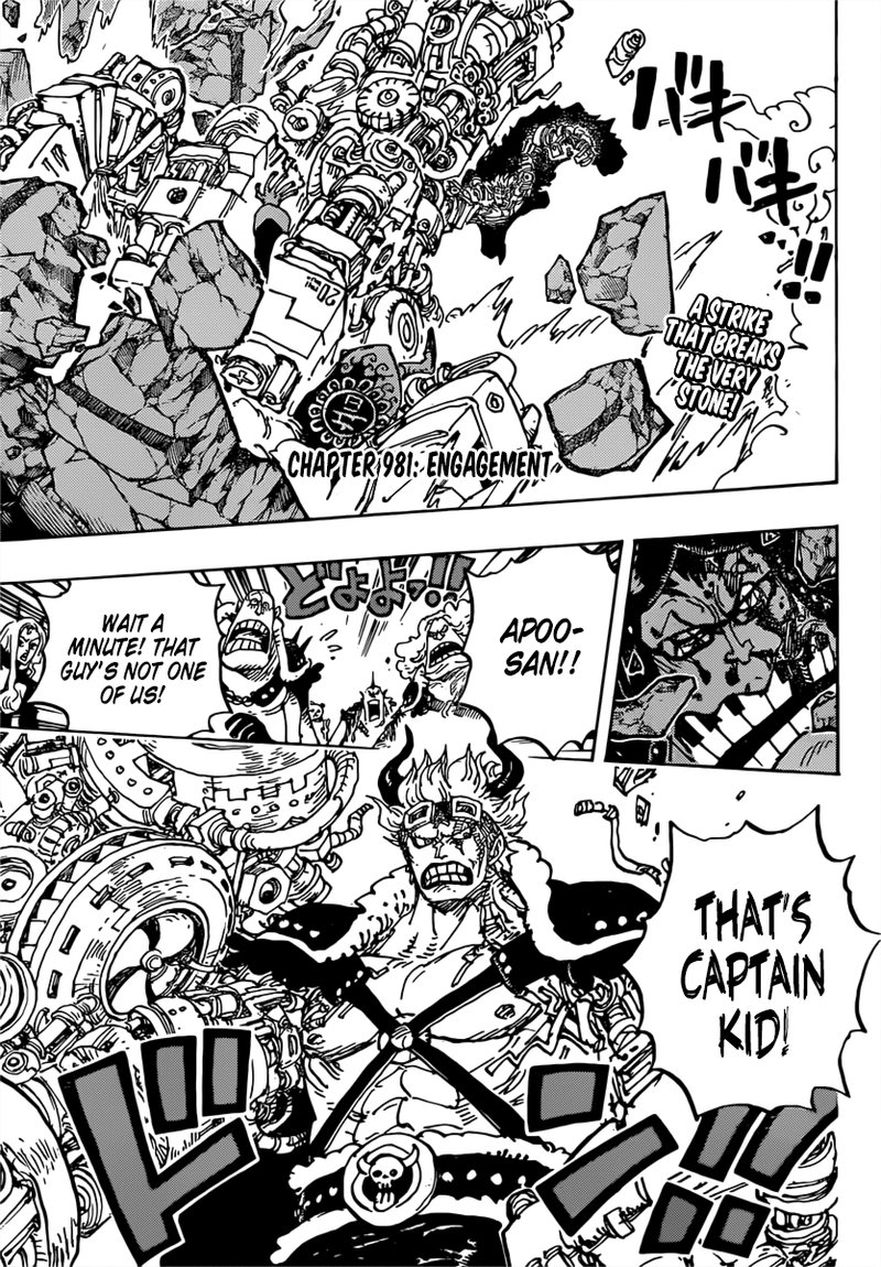 One Piece Manga Chapter 981 page 3 - Joining the Fight