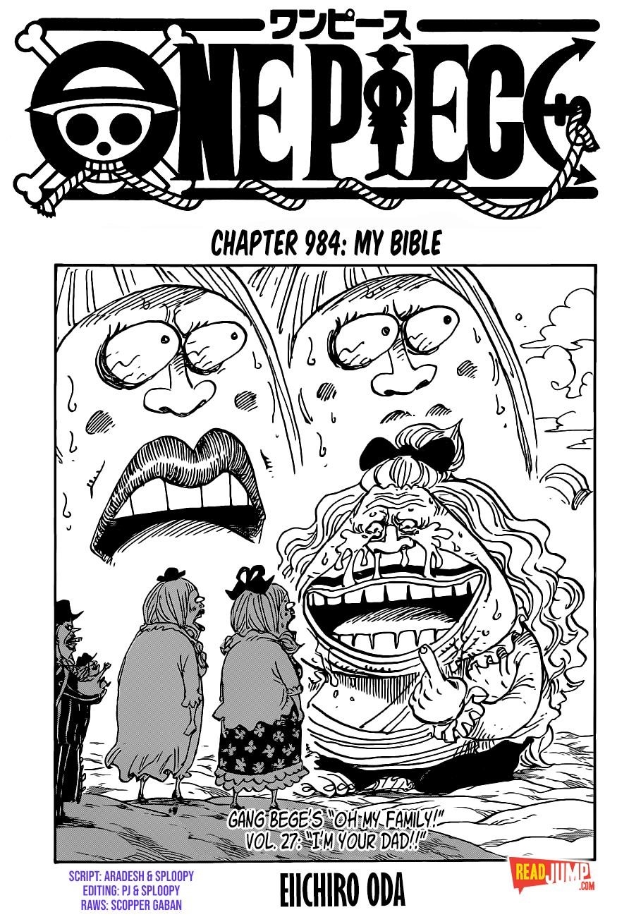 One Piece Manga Chapter 984 page 1 - My Bible