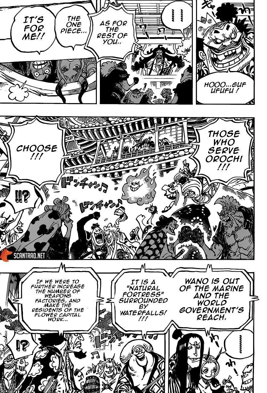 One Piece Manga Chapter 985 page 12 - New Onigashima Project