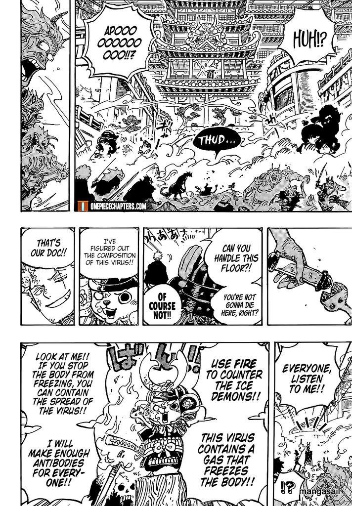 One Piece Manga Chapter 997 page 10 - Flame Clouds