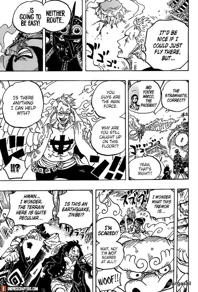 One Piece Manga Chapter 997 page 13 - Flame Clouds