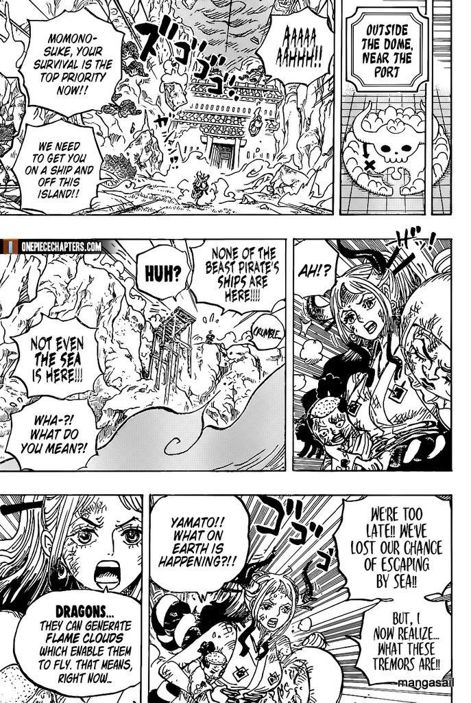 One Piece Manga Chapter 997 page 15 - Flame Clouds