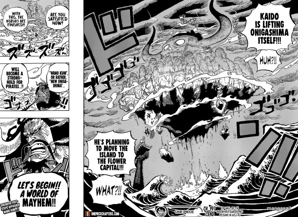 One Piece Manga Chapter 997 page 16 - Flame Clouds