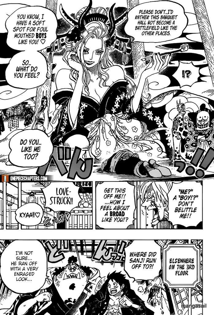 One Piece Manga Chapter 997 page 5 - Flame Clouds