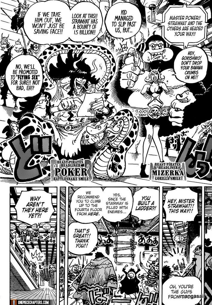 One Piece Manga Chapter 997 page 6 - Flame Clouds