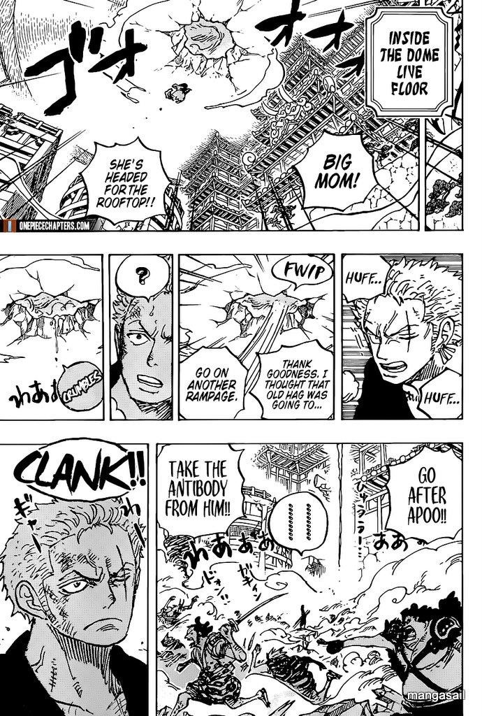 One Piece Manga Chapter 997 page 7 - Flame Clouds